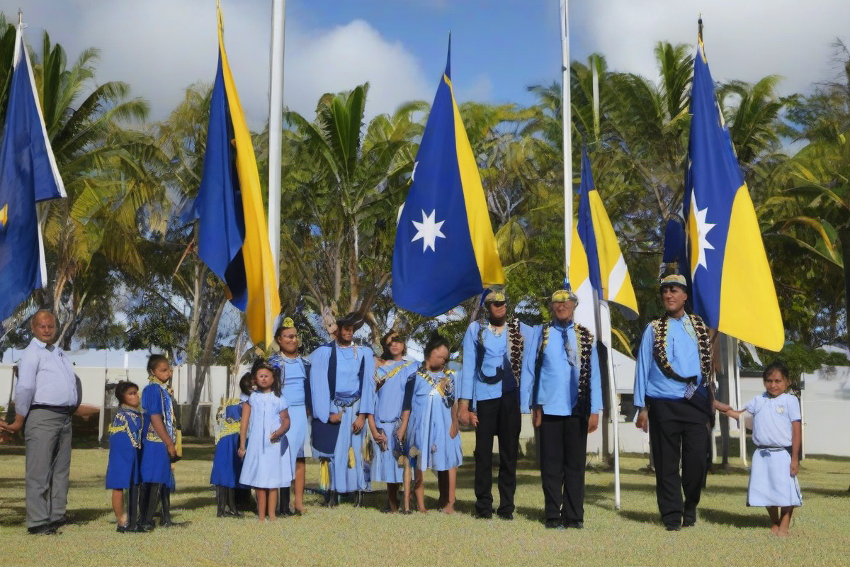 Nauru Independence Day celebration with flag ceremony